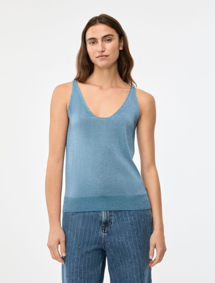 Silk-blend top - AVIO - Iblues