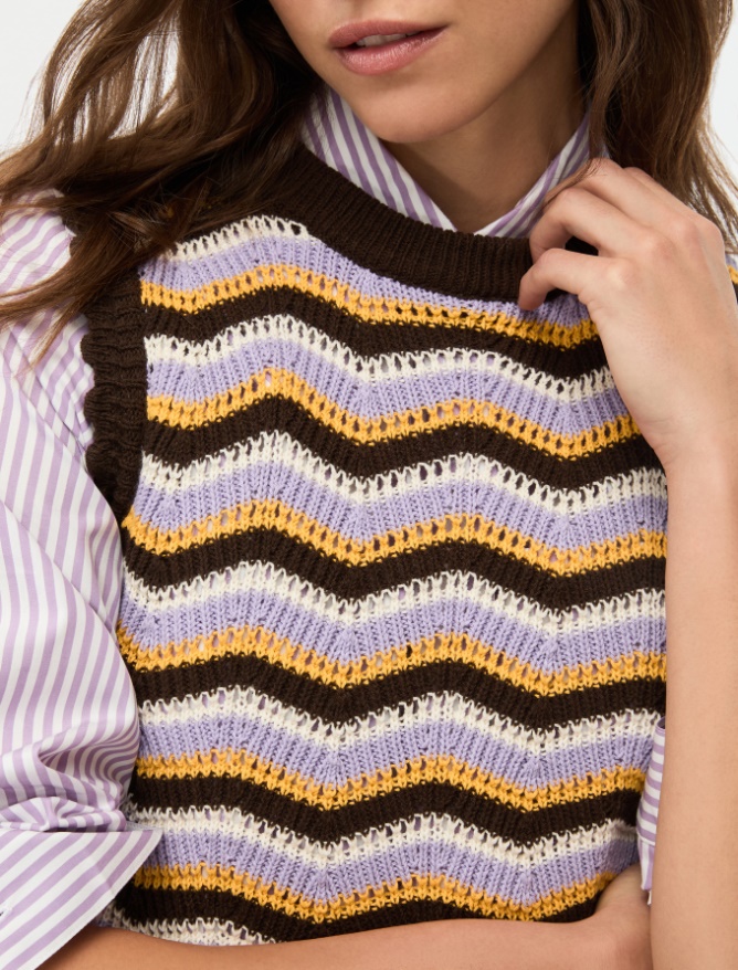 Crochet-knit sweater - 