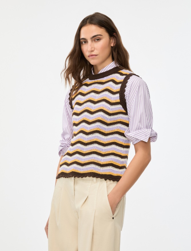 Crochet-knit sweater - 