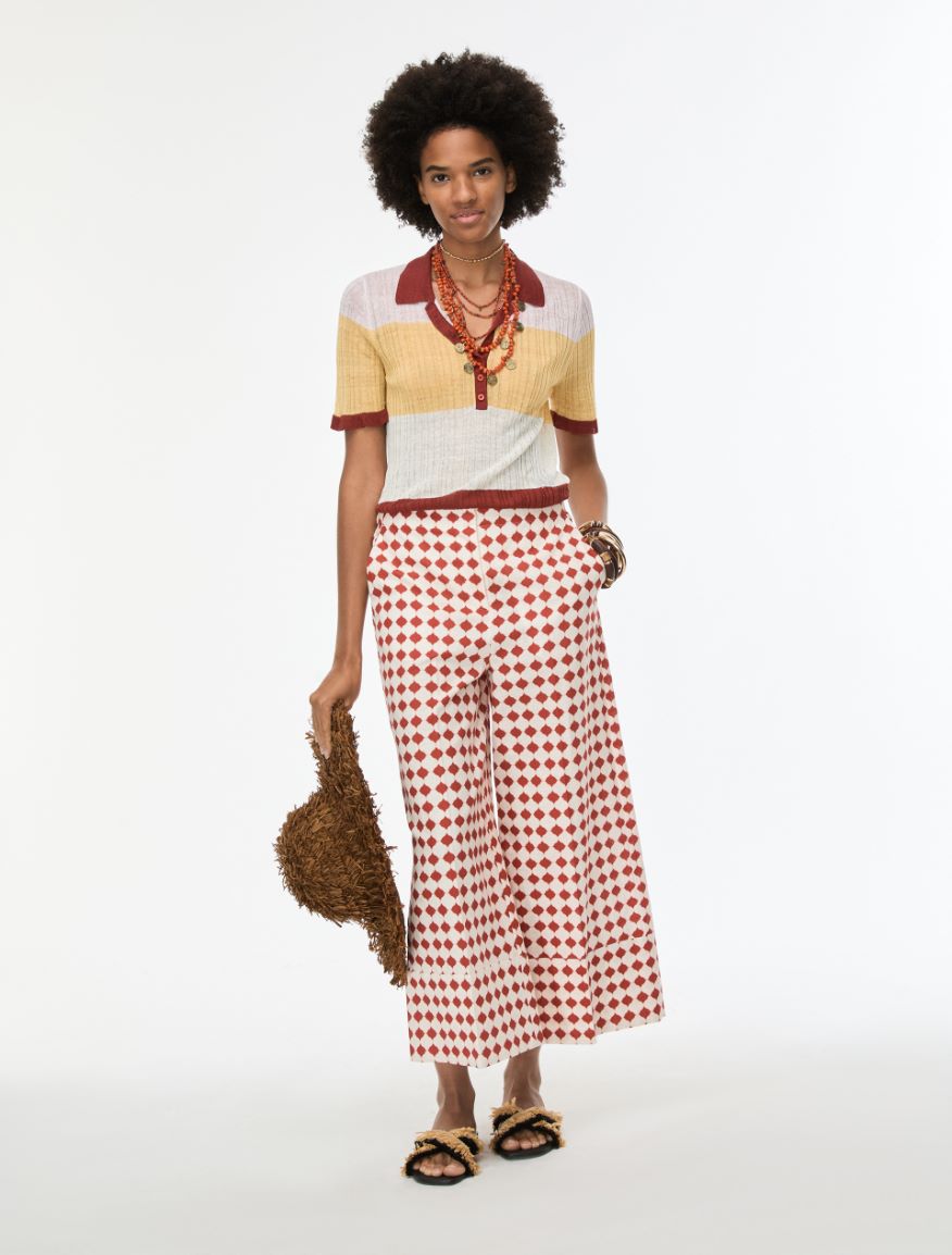 Slim-fit polo shirt - BORDEAUX - Iblues - 4