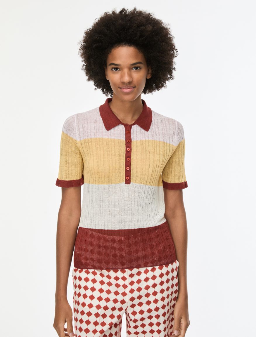 Slim-fit polo shirt - BORDEAUX - Iblues