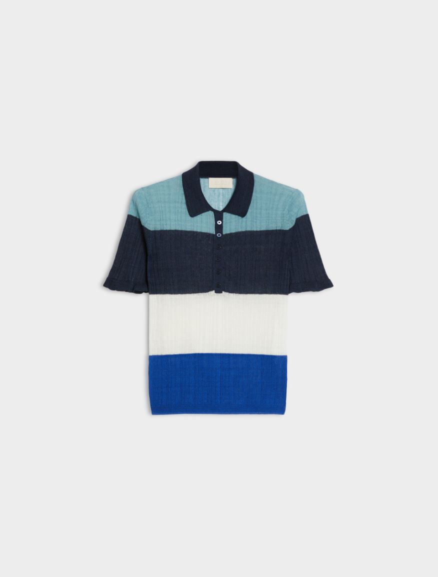 Slim-fit polo shirt - NAVY - Iblues - 5