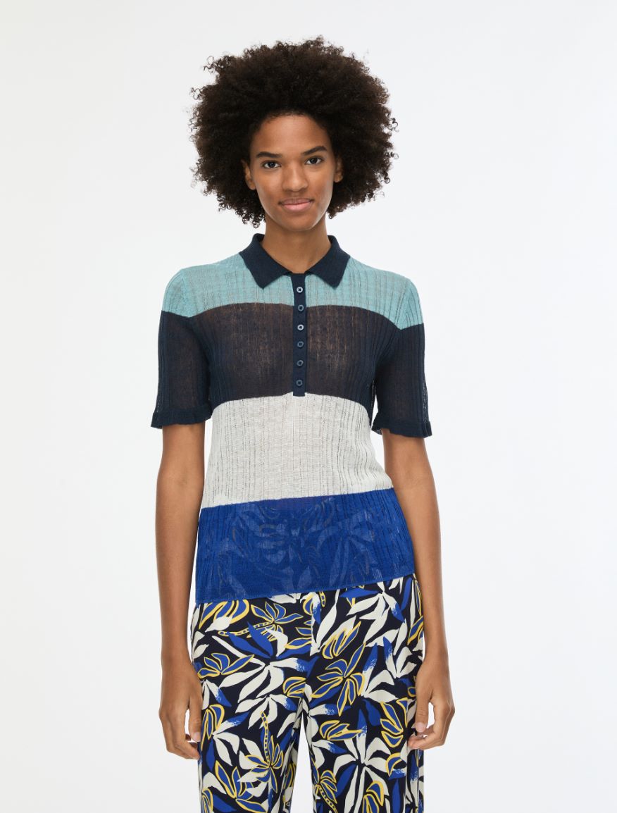 Slim-fit polo shirt - NAVY - Iblues