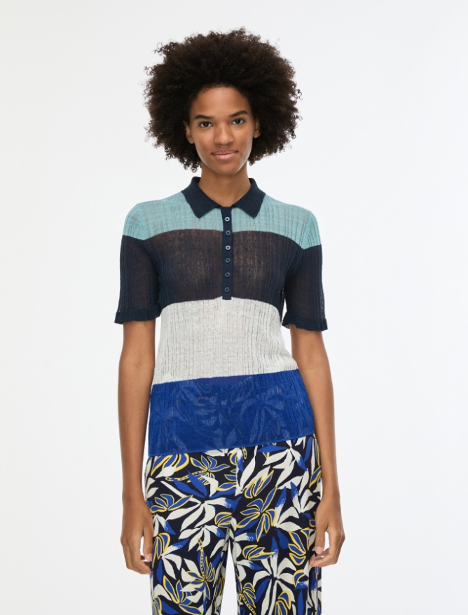 Slim-fit polo shirt - NAVY - Iblues