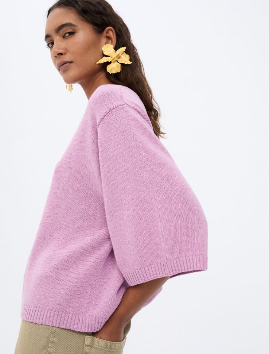 T-shaped sweater - HYDRANGEA - Iblues - 3