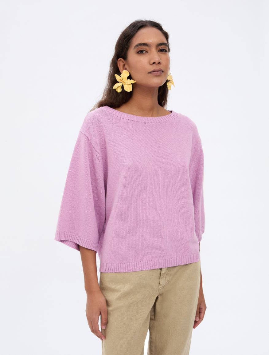 T-shaped sweater - HYDRANGEA - Iblues