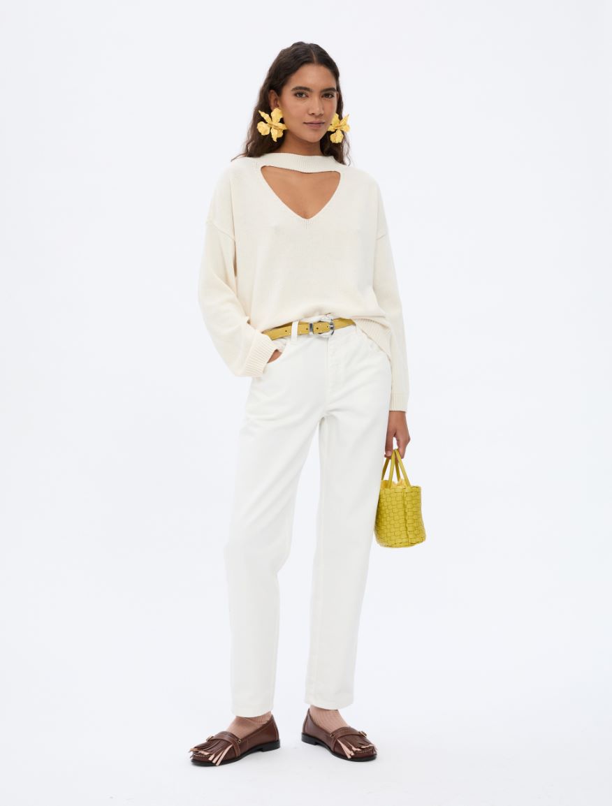 Oversized sweater - CREAM - Iblues - 4