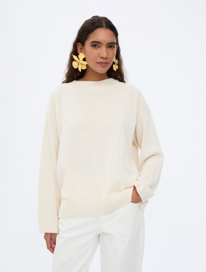 Oversized sweater - CREAM - Iblues