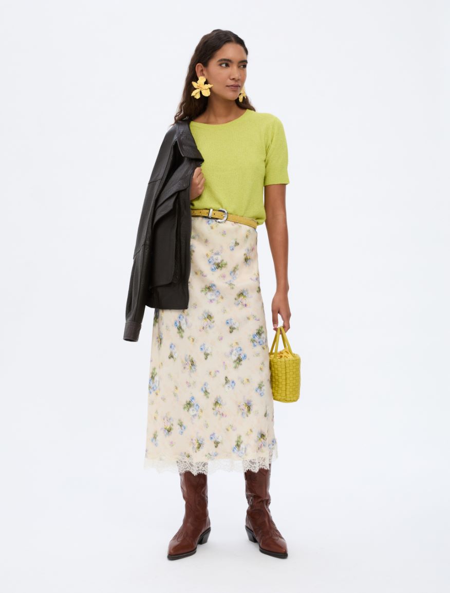 Semi-fitted sweater - LIME - Iblues - 4