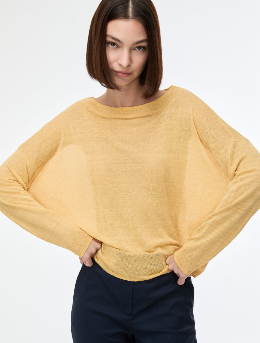 Egg-shaped sweater - YELLOW - Iblues - 3