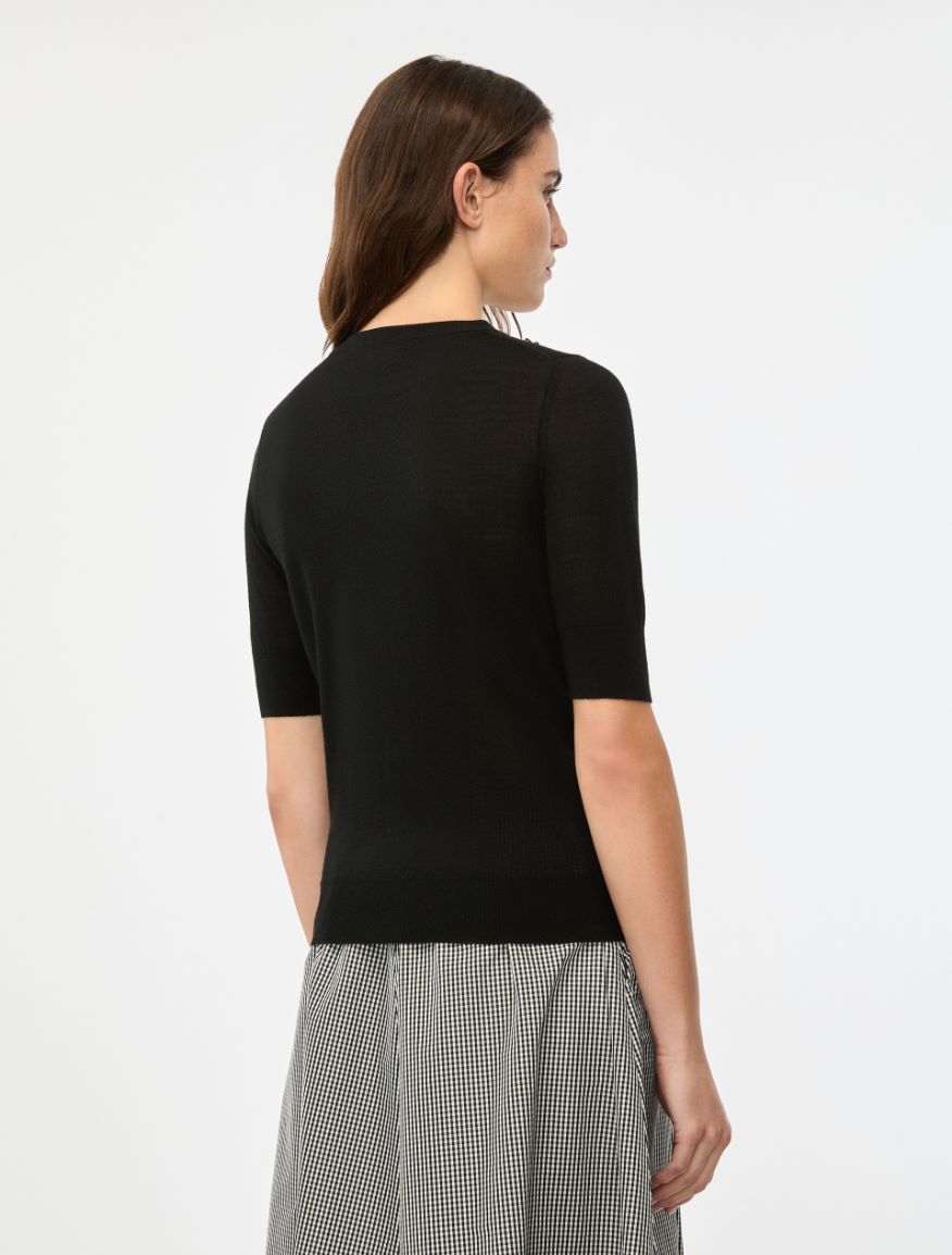 Embroidered sweater - BLACK - Iblues - 2