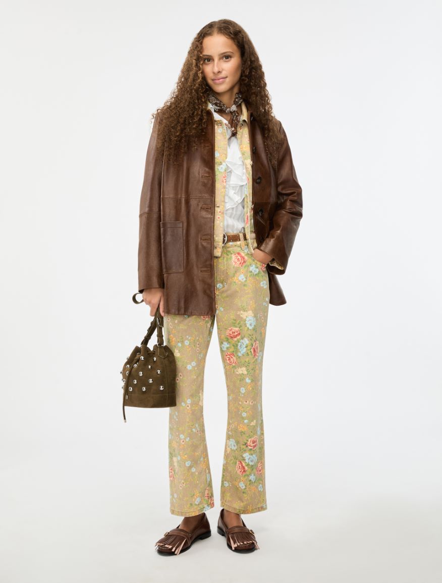 Giacca in pelle - MARRONE - Iblues