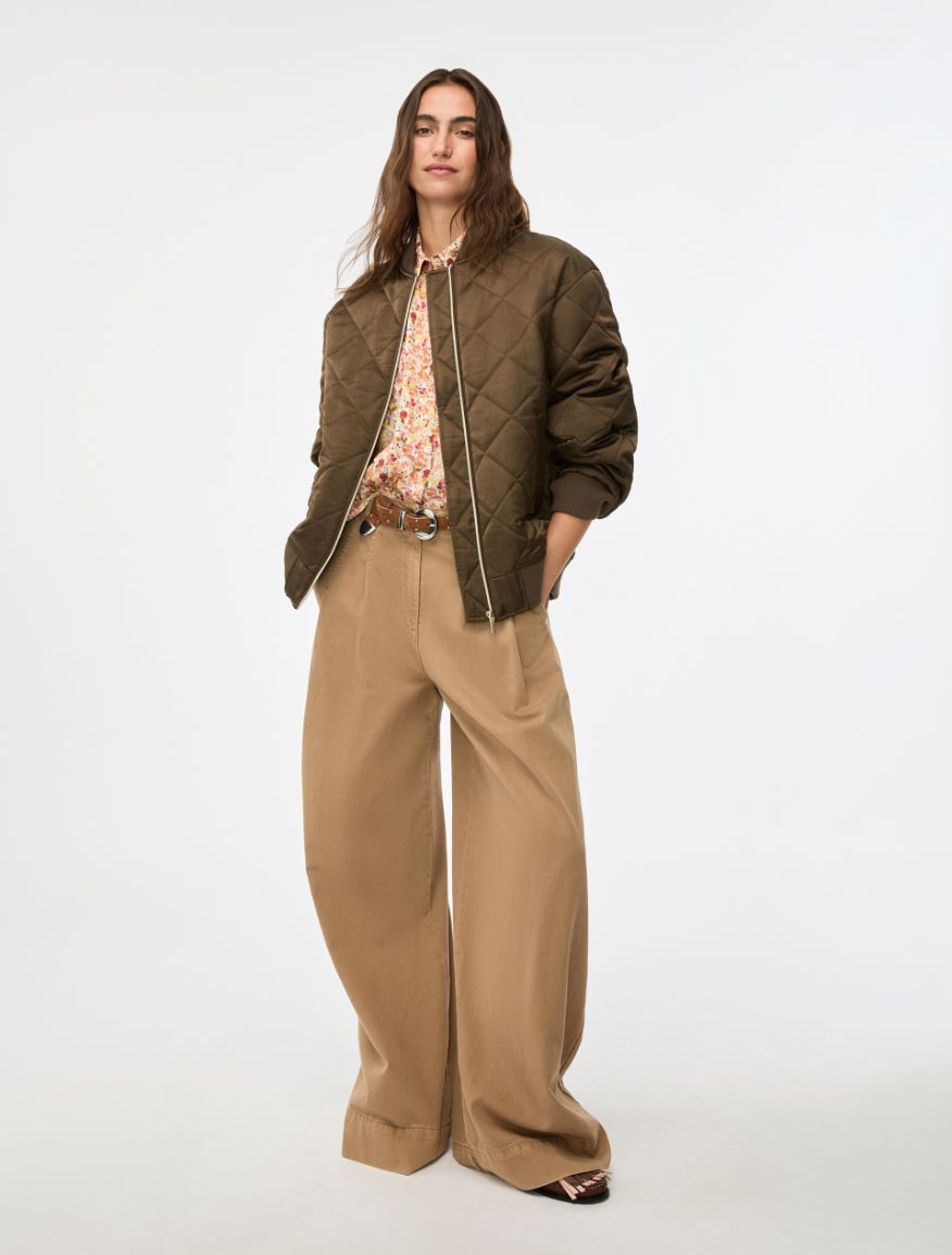 Padded bomber jacket - KAKI - Iblues