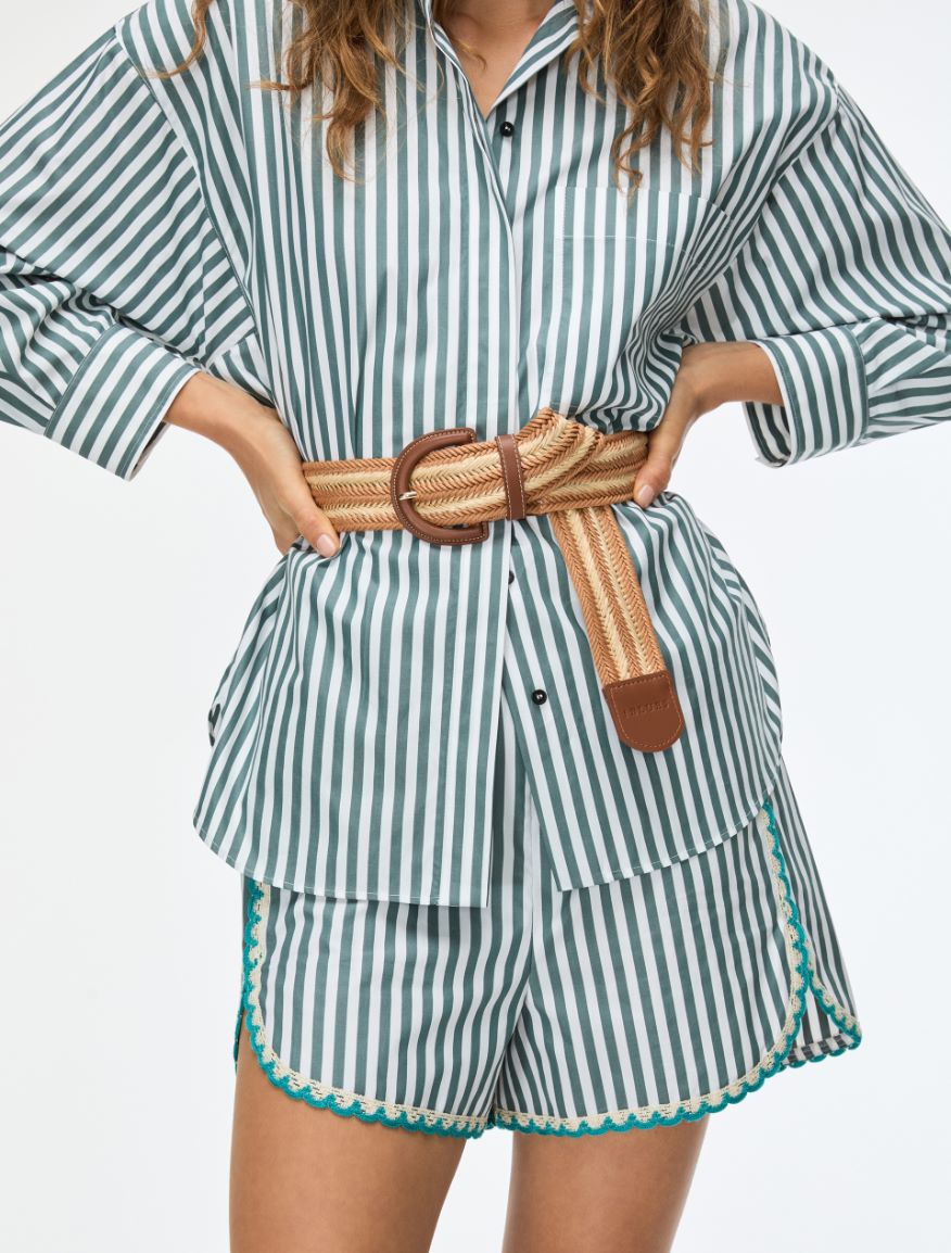 Woven belt - TOBACCO - Iblues - 3