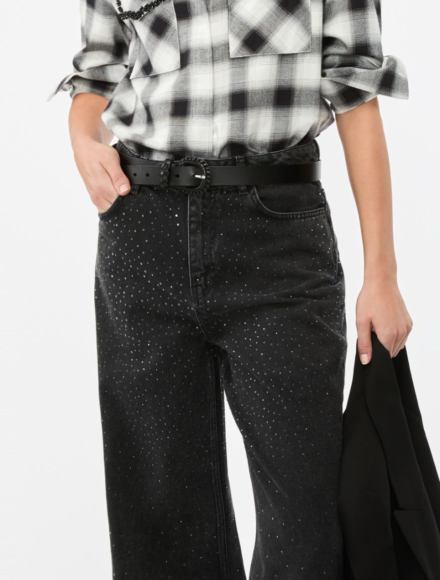 Leather belt - BLACK - Iblues - 3