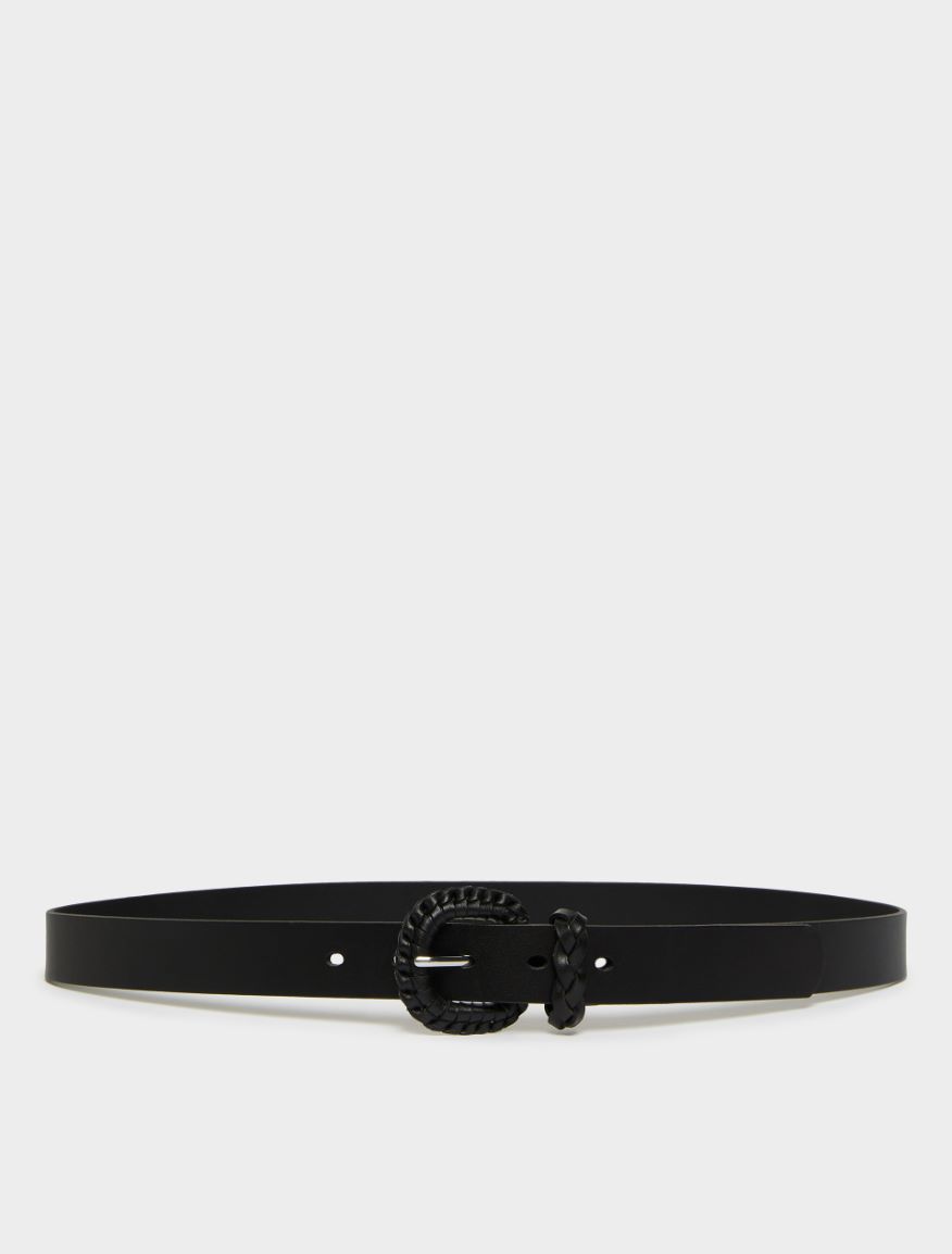 Leather belt - BLACK - Iblues