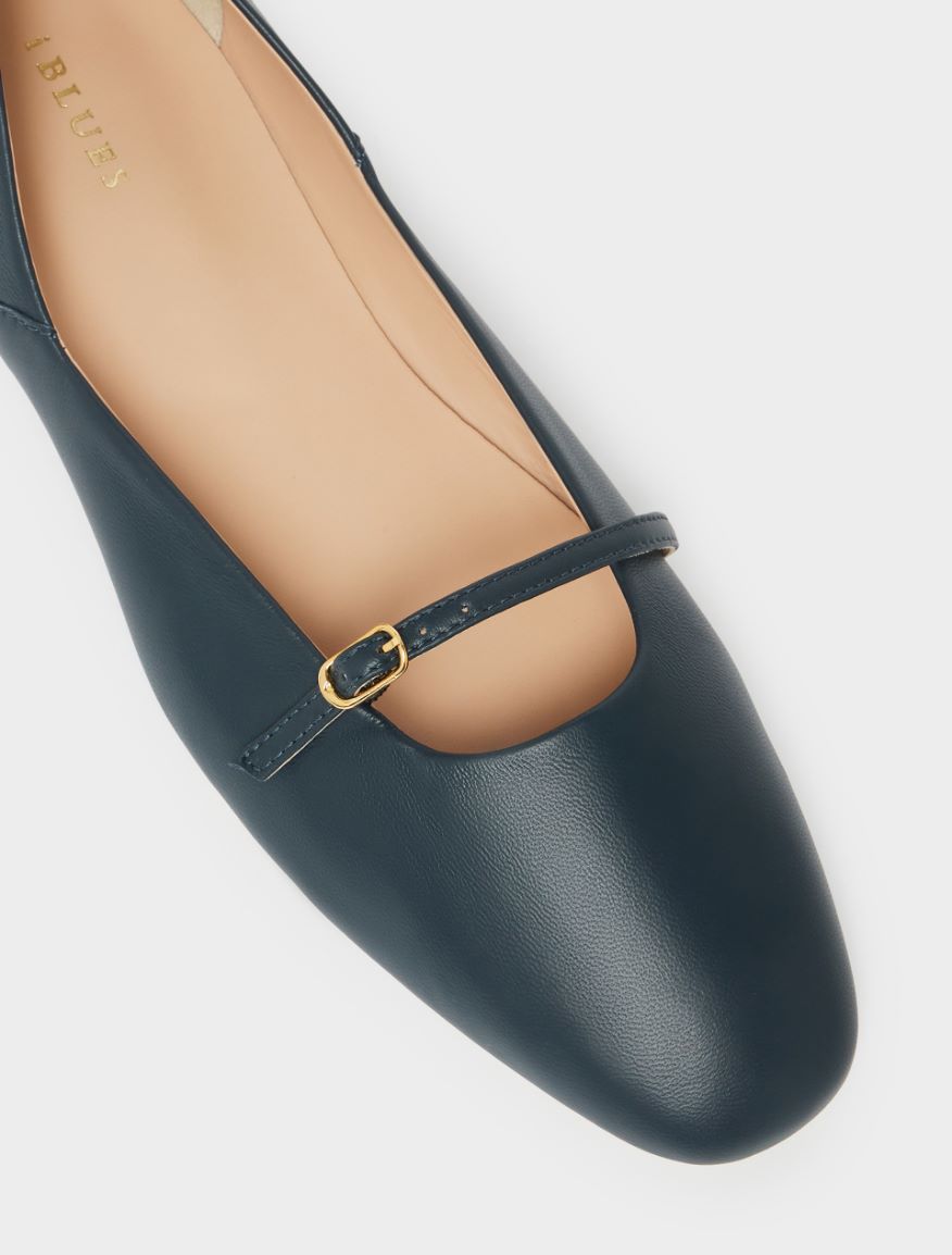 Leather ballerinas - NAVY - Iblues - 4