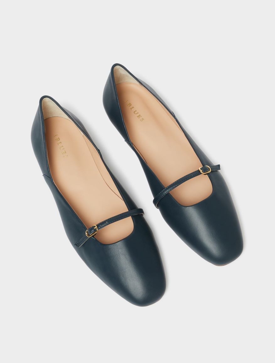 Leather ballerinas - NAVY - Iblues - 6