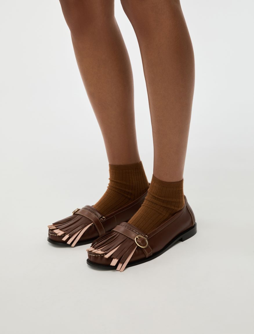 Leather moccasins - TOBACCO - Iblues - 5