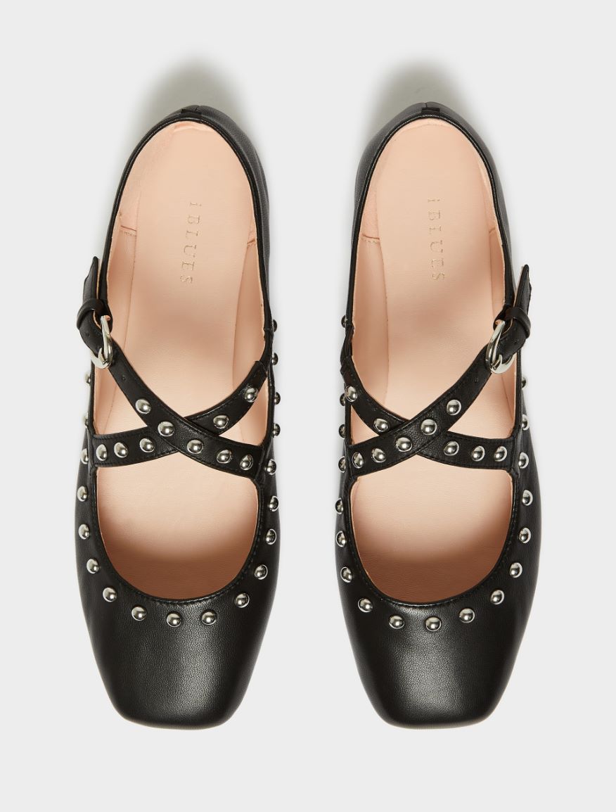 Studded ballet flats - BLACK - Iblues - 6