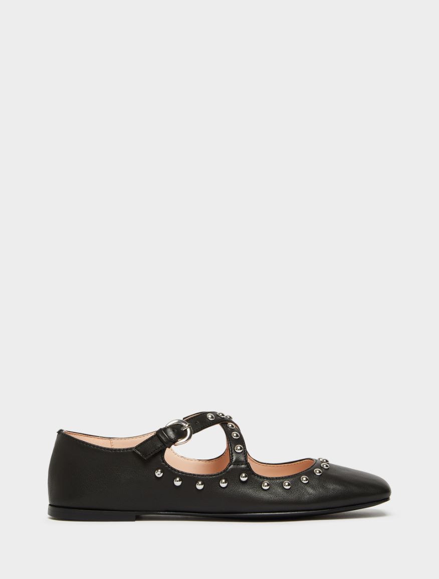 Studded ballet flats - BLACK - Iblues