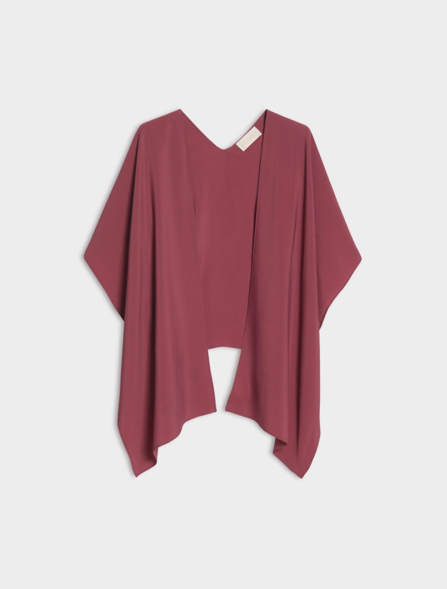 Silk-blend shrug - BORDEAUX - Iblues