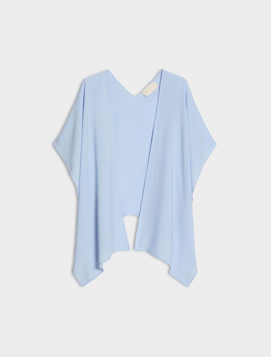Silk-blend shrug - DARK BLUE - Iblues