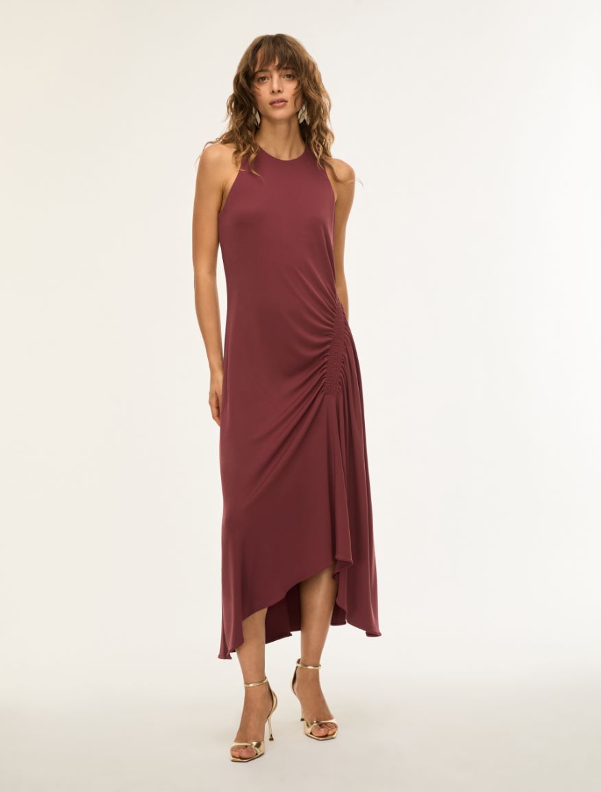 Draped dress - BORDEAUX - Iblues