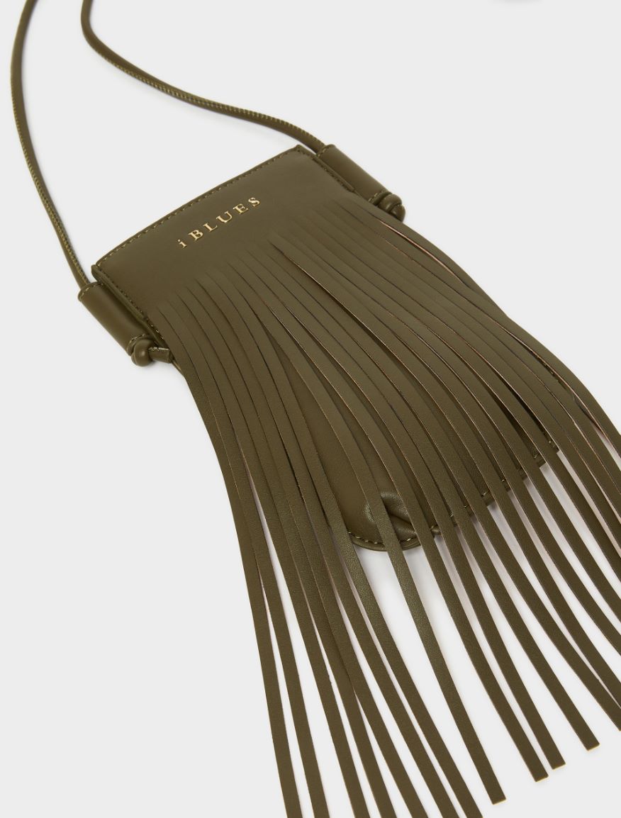 Fringed phone holder - KAKI - Iblues - 3