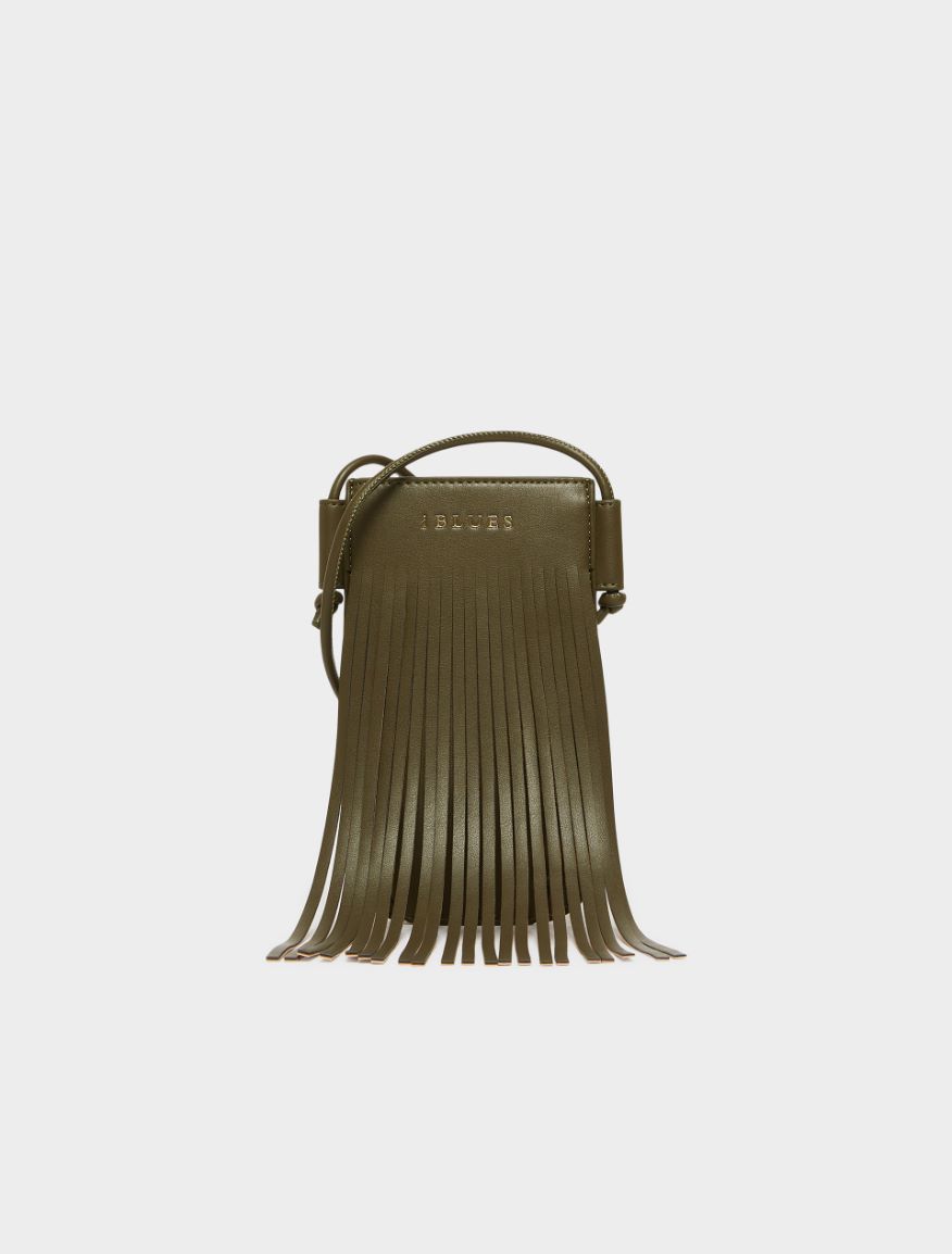 Fringed phone holder - KAKI - Iblues