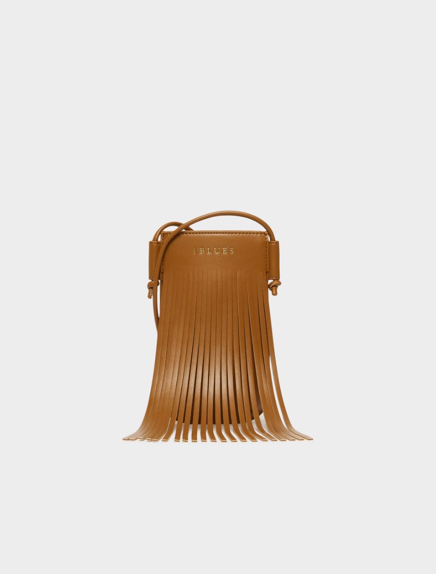 Fringed phone holder - TOBACCO - Iblues