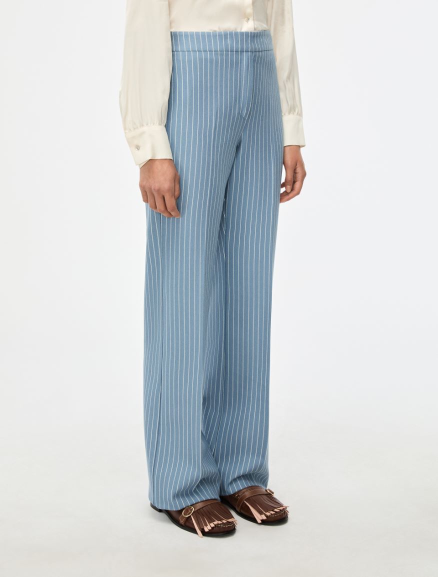 Jacquard trousers - LIGHT BLUE - Iblues