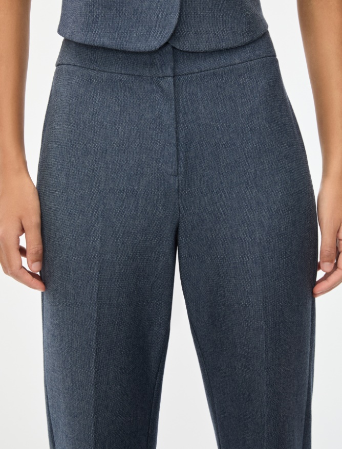 Jacquard trousers - NAVY