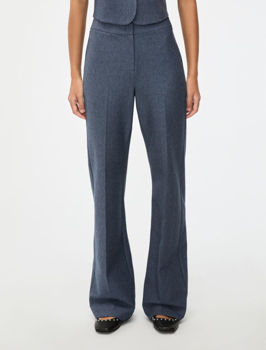 Jacquard trousers - NAVY - Iblues