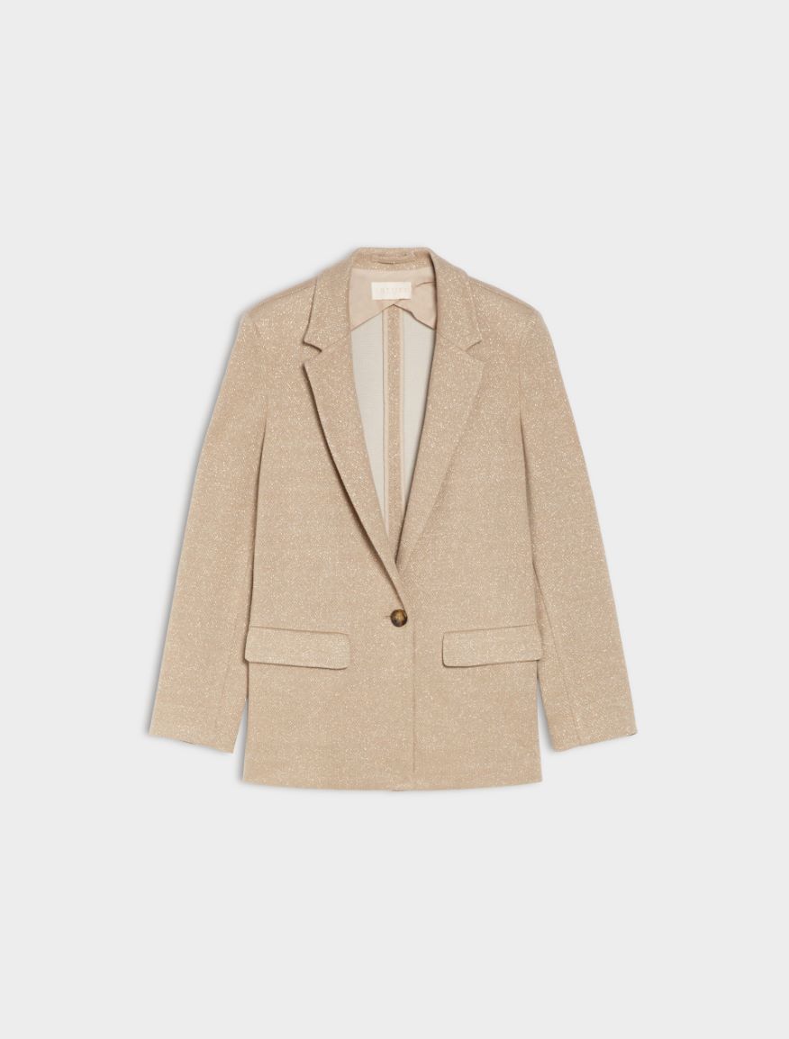 Lurex blazer - BEIGE - Iblues - 5