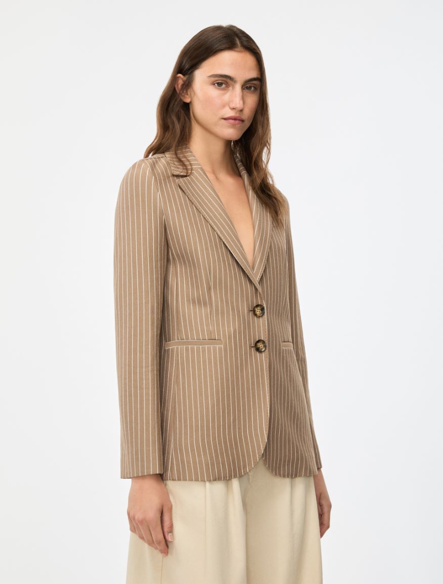 Fitted blazer - TOBACCO BROWN - Iblues - 4