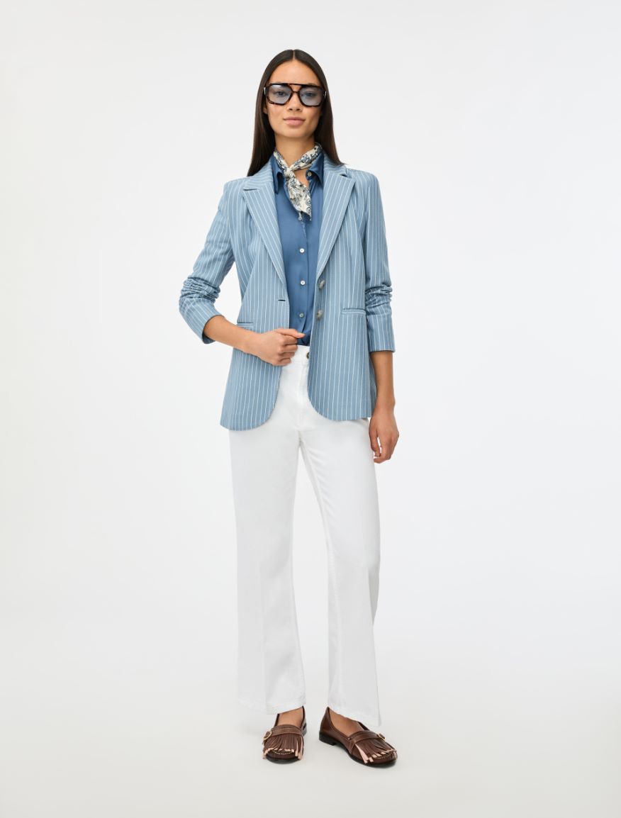Fitted blazer - LIGHT BLUE - Iblues - 4