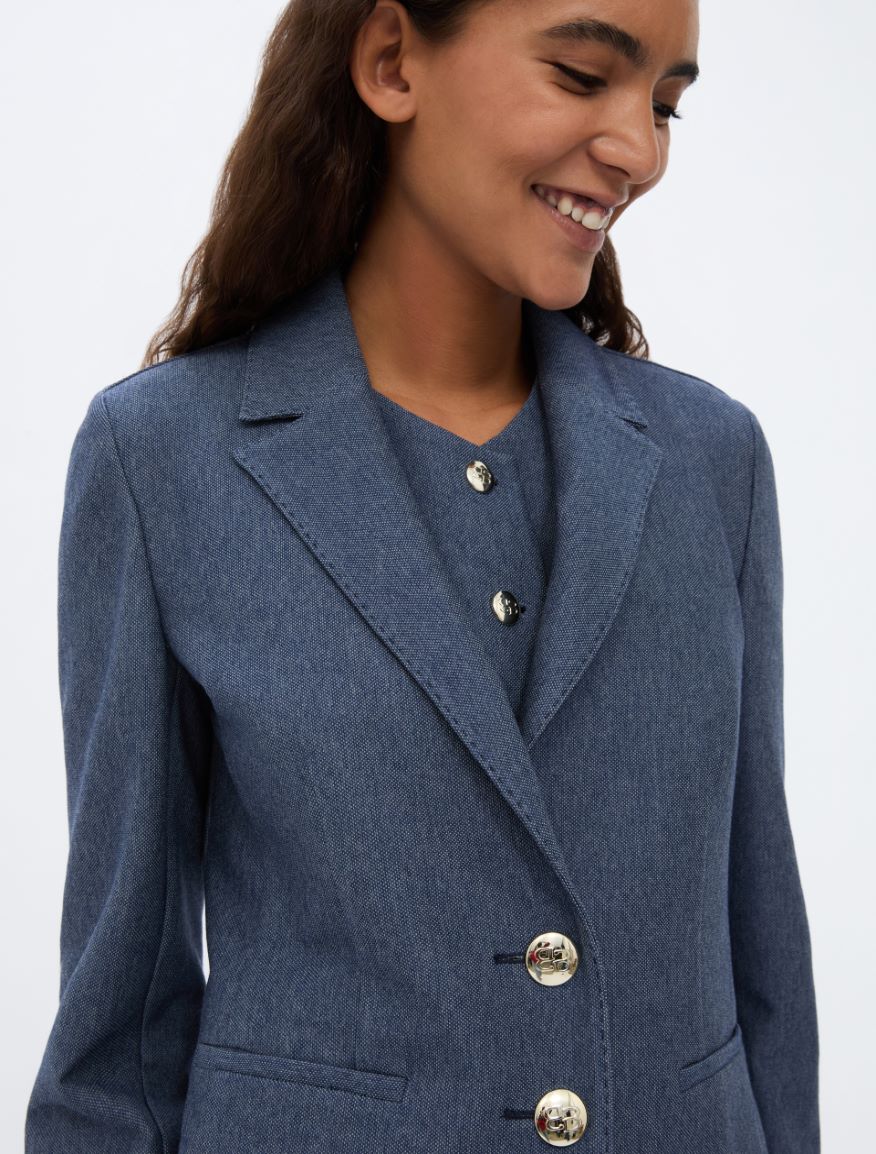 Fitted blazer - NAVY - Iblues - 3
