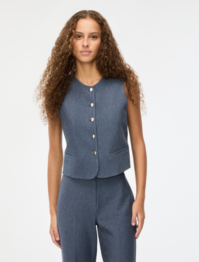 Slim-fit gilet - NAVY - Iblues