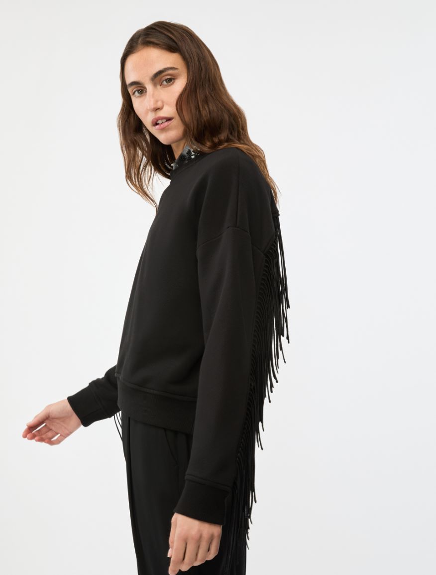 Relaxed-fit sweatshirt - BLACK - Iblues - 3