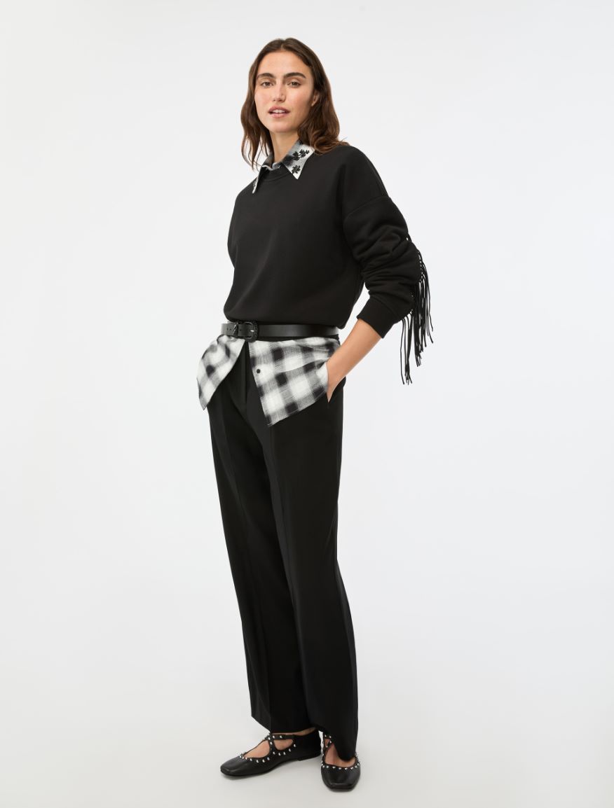 Relaxed-fit sweatshirt - BLACK - Iblues - 4