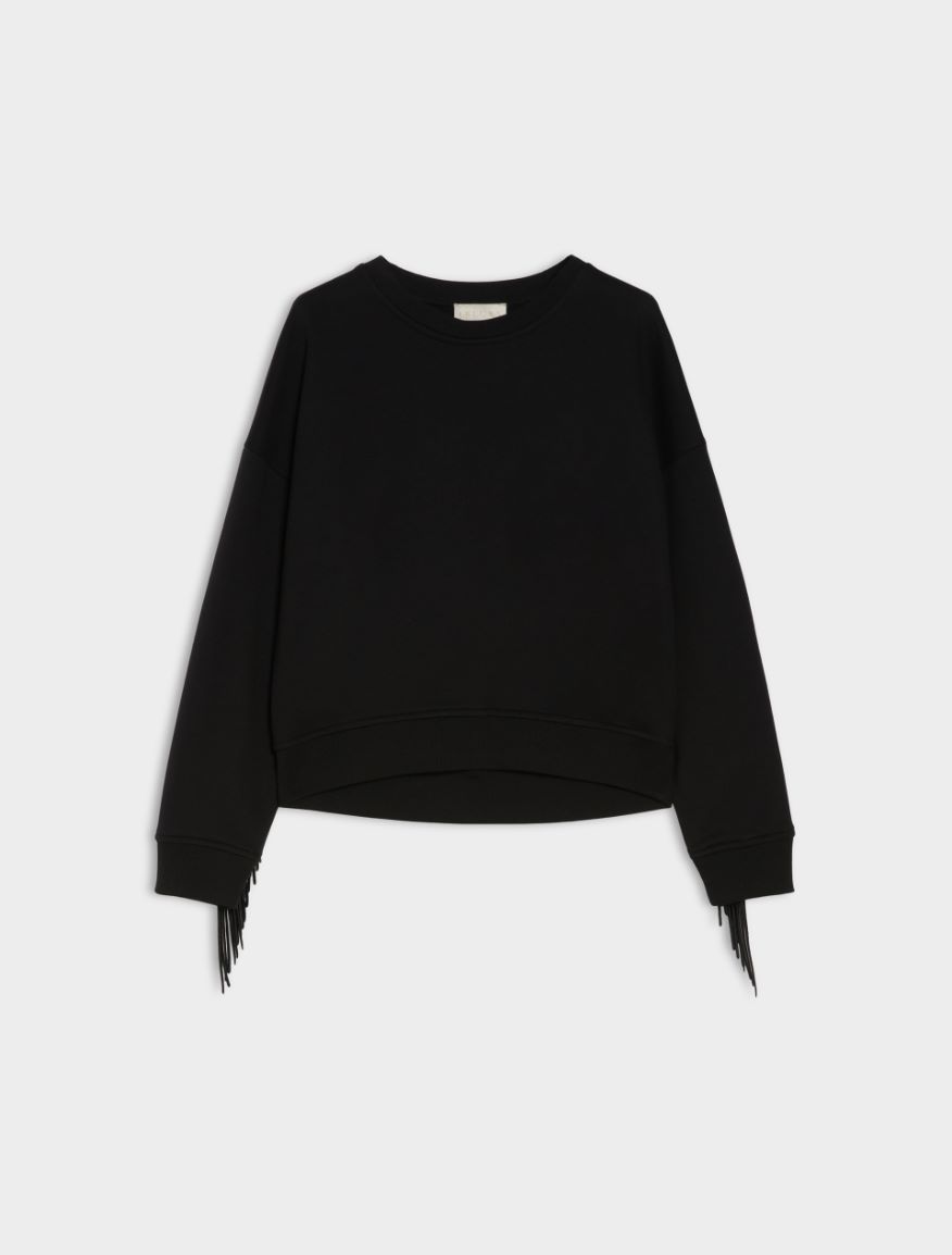 Relaxed-fit sweatshirt - BLACK - Iblues - 6