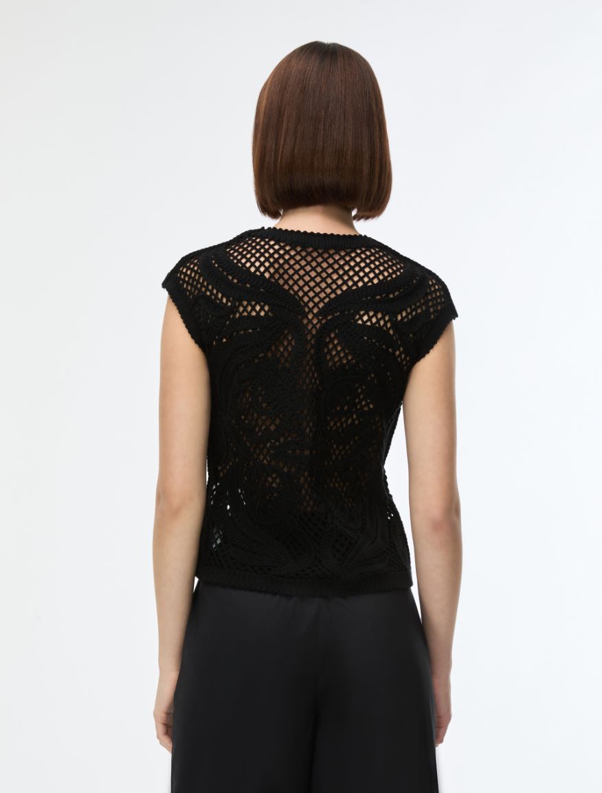 Cornely-embroidered top - BLACK - Iblues - 2