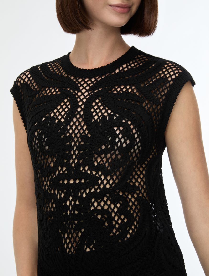 Cornely-embroidered top - BLACK - Iblues - 3