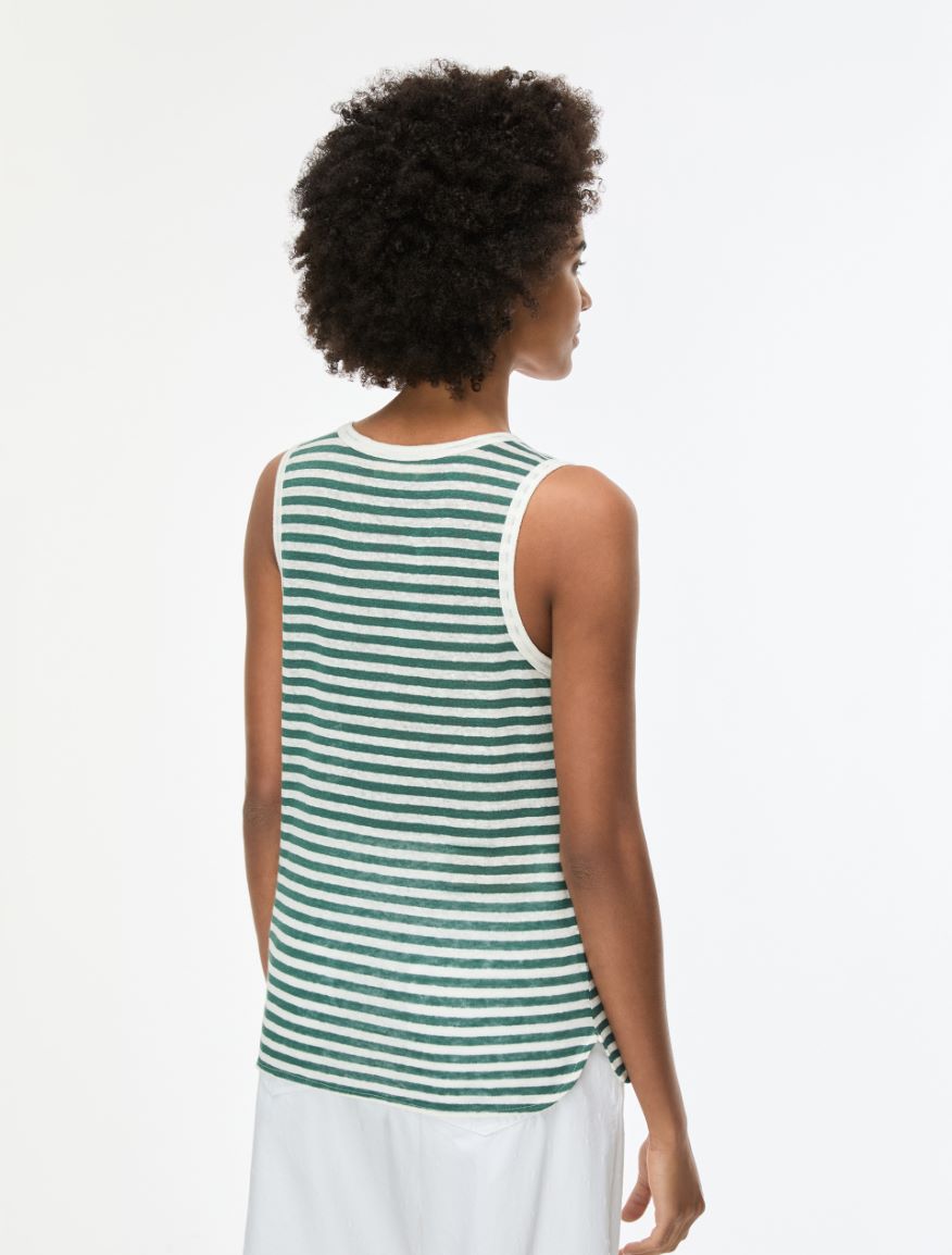 Linen top - GREEN - Iblues - 2