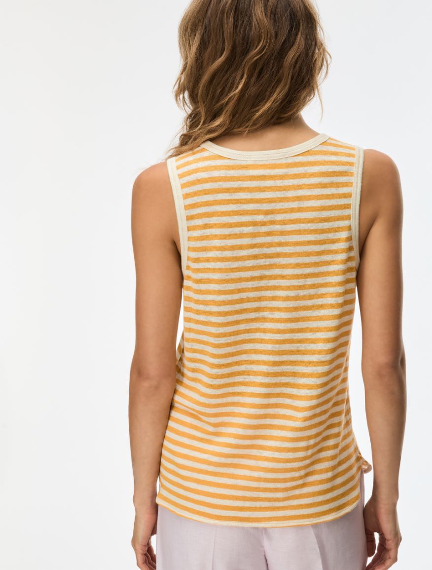 Linen top - ORANGE - Iblues - 2