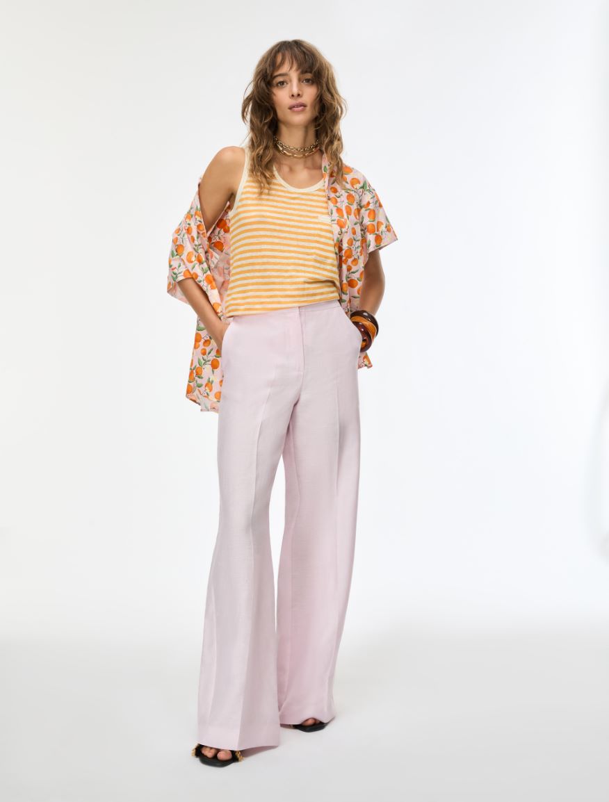 Linen top - ORANGE - Iblues - 4