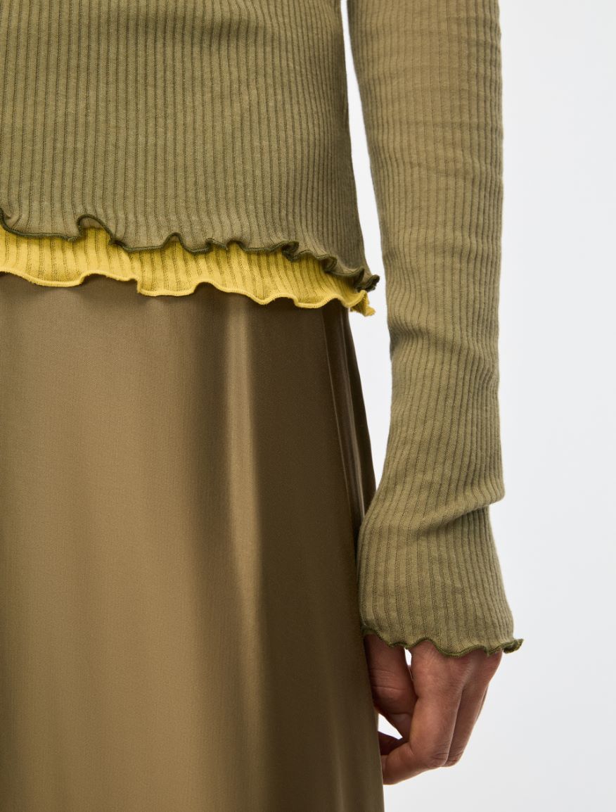 Layered-look T-shirt - OLIVE - Iblues - 3