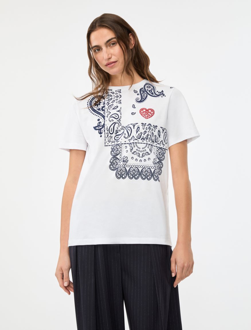 Printed T-shirt - WHITE - Iblues