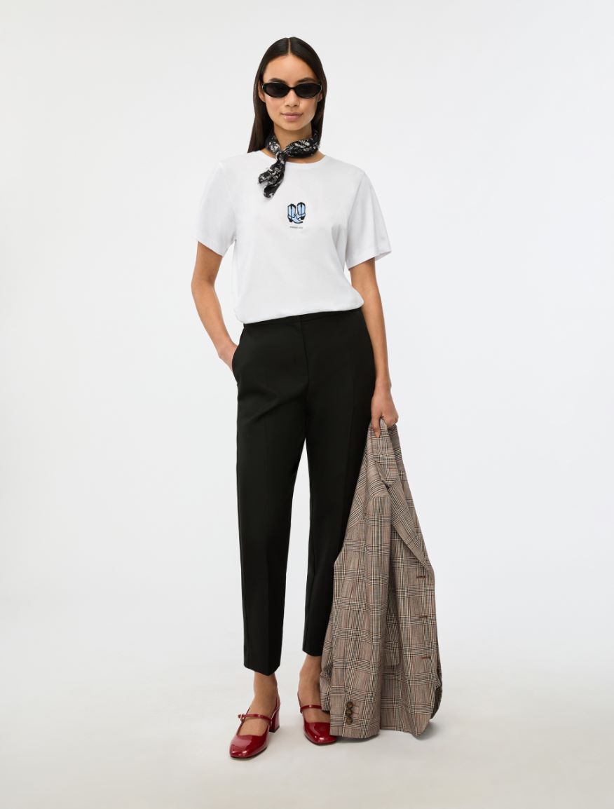 Printed T-shirt - WHITE - Iblues